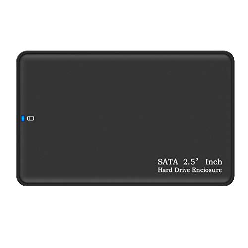 LEDMOMO Portable Tool-Free 2.5 inch External Hard Drive Enclosure USB 3.0 Micro B for 7-9.5mm SATA HDD/SSD up to 2 TB