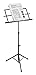 Sheet Music Stand, MIMIDI Portable Folding Durable Metal Music Holder for Kids, Adult Instrument Performance with Carrying Bag, Black