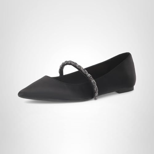 JEWEL BADGLEY MISCHKA VANA POINTED FLATS WITH EMBELLISHED STRAPS