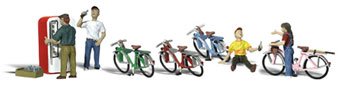 Bicycle Buddies HO Scale Woodland Scenics