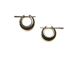 Small Buffalo Horn Hoop Earrings Handmade Organic Hoops Hand Carved Stick Pair