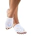 FootSmart Gel-Lined Compression Toe Separating Socks, Pair , White / One Size