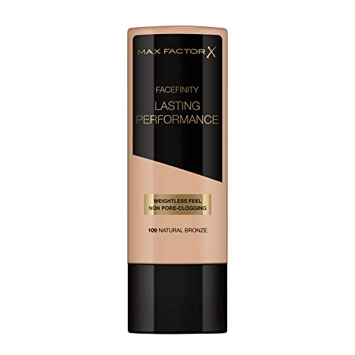 Max Factor, Lasting Performance Base De Maquillaje Líquida, Tono 109 Natural Bronze, 35 ml (Paquete de 1)
