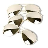 Aviator Sunglasses Gold Frame Mirror Lens