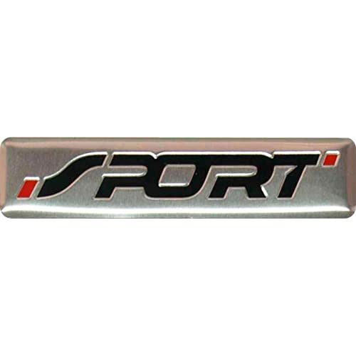 Avisa Aluminum Emblem/Logo - SPORT - Black & Red - 7x1,7cm