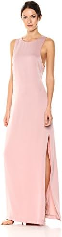 BCBGMax Azria Women's Margita Woven Dress with Cross Back and Side Slit, Dark Tearose, L