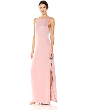 BCBGMax Azria Women's Margita Woven Dress with Cross Back and Side Slit