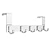 Anjuer Over The Door Hook Organizer Rack, Metal Coat Hanger Door 5 Hooks Hanger