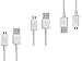 Samsung Micro USB Charging Data Cable for Samsung Mobiles, 3 Pack - Non-Retail Packaging - White