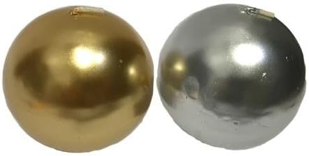 Entrada EN29042 Candle Ball, 3" x 3", Gold/Silver