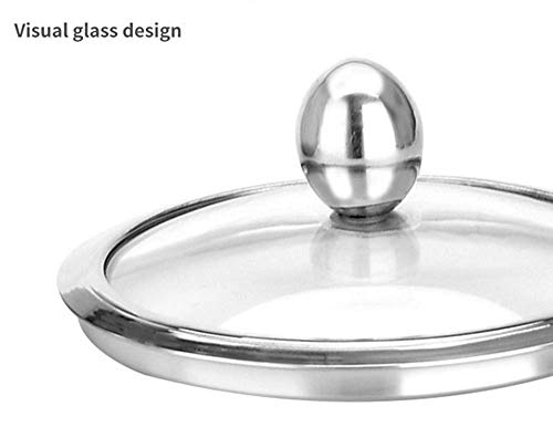 2 Pack 10 OZ Endurance Stainless Steel Sugar Bowl, Newness Sugar Bowl, with Spoon and Clear Lidfor Suitable for home and kitchen - Thumbnail 3