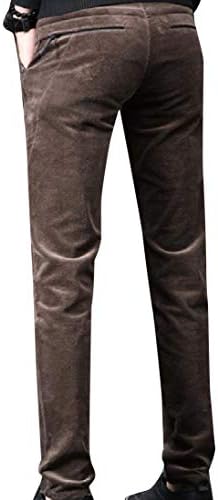 Comaba Men Big and Tall Straight Corduroy Thickening Business Pant