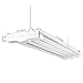 ANTLUX 4ft LED Grow Plant Lights 80W (600W Equivalent) Full Spectrum Integrated Growing Lamp Fixture for Greenhouse Hydroponic Indoor Seedling Veg and Flower, Plug in with on/Off Switch, 4 Pack
