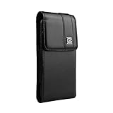 [Gorilla Clip] CASE123 MPS Mk II TLS Premium Genuine Leather Vertical Swivel Belt Clip Holster for Apple iPhone 6 / 6s / 7 for use with Apple Leather Case, Slim Covers, and TPU cases - Black Cowhide