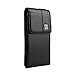 [Gorilla Clip] CASE123 MPS Mk II TLS Premium Genuine Leather Vertical Swivel Belt Clip Holster for Apple iPhone 6 / 6s / 7 for use with Apple Leather Case, Slim Covers, and TPU cases - Black Cowhide