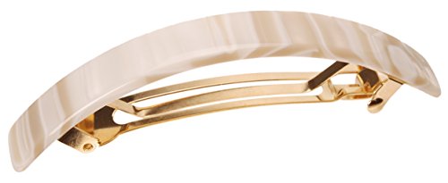 France Luxe Narrow Rectangle Volume Barrette - Alba