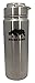 Rhino Zing Stainless Steel Water Bottle and Beer Growler w/Stainless Steel Lid, Insulated, Wide Mouth, 18-Ounce, Classic Stainless