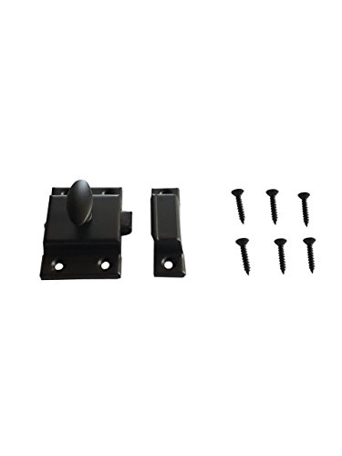 Cabinet Door Latch - Oil Rubbed,Large Bronze Steel Latch with Catch for Cabinet, Cupboard & Other Furniture - Thumbnail 4