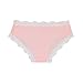 Lace Trim Cotton Hipster Panties