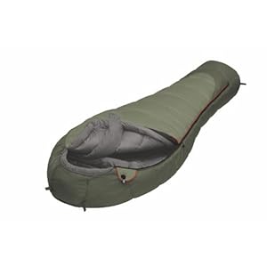 Alexika Aleut Winterschlafsack mit Wärmekragen – warmer, komfortabler Mumienschlafsack für Erwachsene und Familien Outdoor Camping bis -8 C mit Kompressionssack und rechtem Reißverschluss, 230x95x65