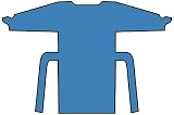 Omnitex Thumb Loop Isolation Gown Fluid Resistant Long Sleeve Blue Individually view 4