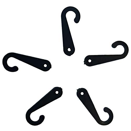 handrong 1000 Pieces Plastic J Hooks Fasteners for Socks T-Shirts Clothing Retail Display Hanger (Balck) - Thumbnail 2