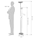 Finether 18W LED Floor Lamps Adjustable Table Lamp Dimmable Torchiere Lamp with 3W 360-degree Task Lamp Reading Light, Silver
