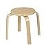 ECR4Kids Natural Bentwood Children's Table and Chair, Birch Finish with Red Cushions (3-Piece Set)