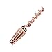 Flat Mouth Glass Tube Tool Set with Cleaning Tools + Storage Bag (Rose Gold)