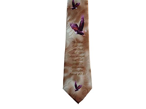 Gospitality Mens Wings As Eagles Christian Necktie One Size Brown