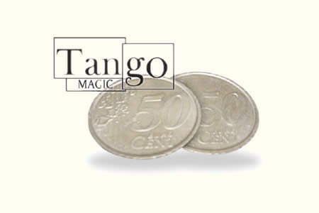 Double Sided Coin (50 cent Euro w/DVD) (E0025) by Tango - Trick