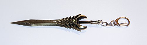 Smalotus 6 Inch Length League of Legends LOL Justicar Aatrox Weapon Dark Sword Large Size Metal Pendant Key Ring Keychain in Box