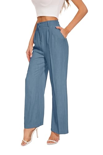 FUNYYZO Wide Leg Dress Pants for Women Work Slacks Business… at Amazon