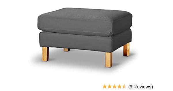 Amazon Com The Heavy Cotton Karlstad Footstool Cover Replacement Is Custom Made For Ikea Karlstad Ottoman A Sofa Ottoman Slipcover Replacement Dark Gray Home Kitchen