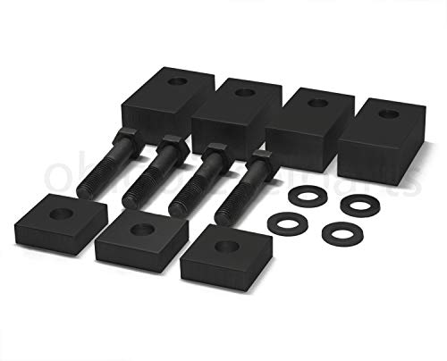 Jeep Wrangler JKU/JLU Solid Billet Aluminum Rear Seat Recline Kit with Bolts and Washers (Black Aluminum)