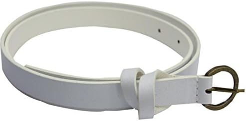 Bigban Women's Fashion Cross Vintage Accessories 8-shaped Casual Thin Leisure Belt (White)