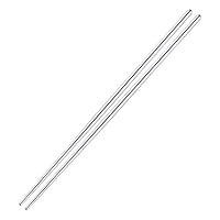 Gloryelenxs 1 Pair Stainless Steel Solid Long 36cm Chopsticks Reusable Handheld Kitchen Non-Slip Cooking Tool