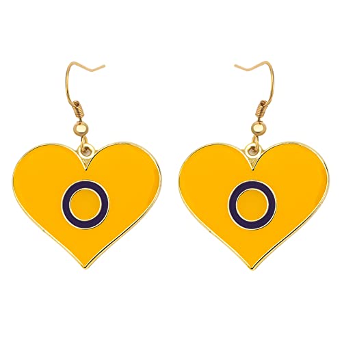 Intersex Pride Heart Shape Dangle Earrings Gay & Lesbian LGBT Pride Gifts Rainbow Jewelry(Intersex Heart)…
