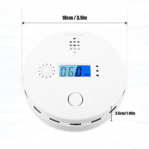 Carbon Monoxide Detector,CO Alarm Detector with Digital Display and Sound Alarm for Home 2pcs
