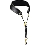 Facmogu Premium Leather Sax Neck Strap, Adjustable
