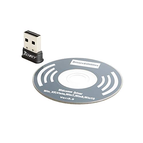 TECHKEY Bluetooth Adapter for PC USB Bluetooth Dongle 4.0 EDR Receiver Wireless Transfer for Stereo Headphones Laptop Windows 10, 8.1, 8, 7, Raspberry Pi