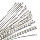 FindingKing Sterling Silver Head Pins 24 Ga. 2 Inches (20)