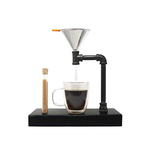 Pour Over Coffee Maker with Glass Funnel Pour Over - Pour Over Coffee Dripper - Reclaimed Wood and P Pour Over Coffee Maker with Glass Funnel Pour Over - Pour Over Coffee Dripper - Reclaimed Wood and P