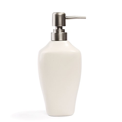 FORLONG FL3012 White Mate Ceramic Bathroom Accessories Set of 4:1 Gargle Cups,1 Toothbrush Holders,1 Soap Dishes,1 Soap Dispenser