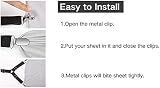 Alytimes Bed Sheet Fasteners 4PCS Heavy Duty Adjustable Clips White view 8