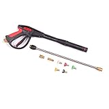 Pressure Washer Gun Accessories Kit: 4000 PSI Power Washer Wand Attachment with High Pressure Extension