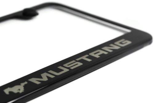 DanteGTS Ford Mustang Laser Etched Frame Black Gloss License Plate Frame (Certified Refurbished)