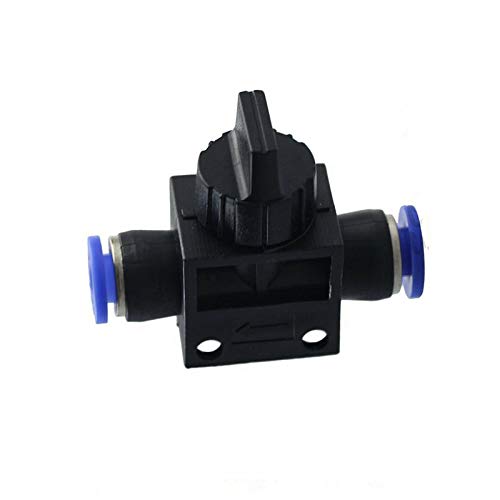 Shut Off Valve Vogueing Tool Pneumatic Union Tube Pneumatic Air Quick Fittings for Air, Water, Vacuum (6MM, 2Pcs)