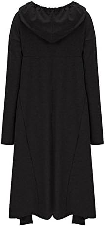 Shineya Women's Solid Color Pullover Hoodie Asymmetric Hem Sweatshirts Dress S-5XL