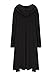 Shineya Women's Solid Color Pullover Hoodie Asymmetric Hem Sweatshirts Dress S-4XL Black 4X-Large